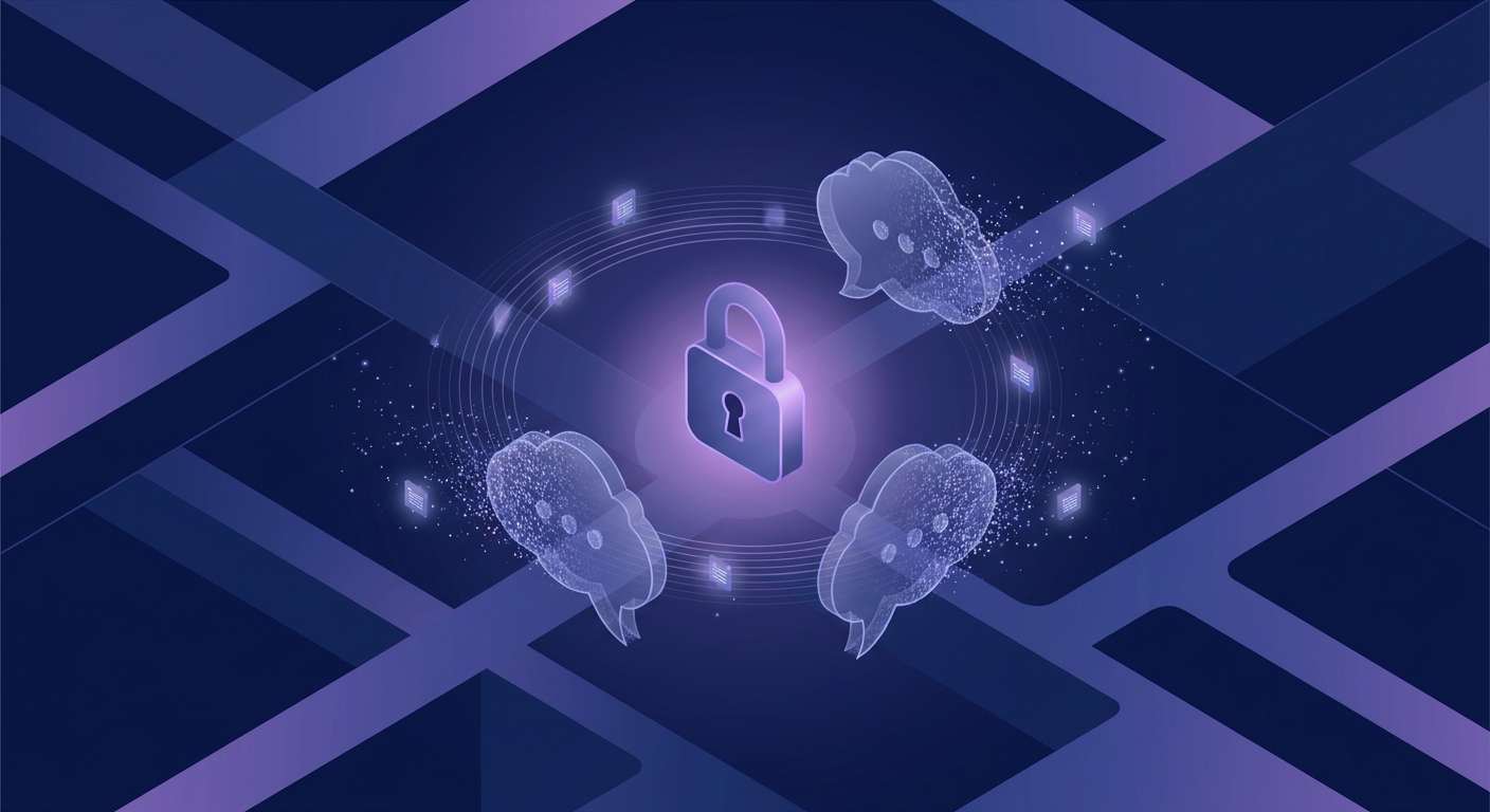 Illustration conceptuelle — données éphémères et confidentialité