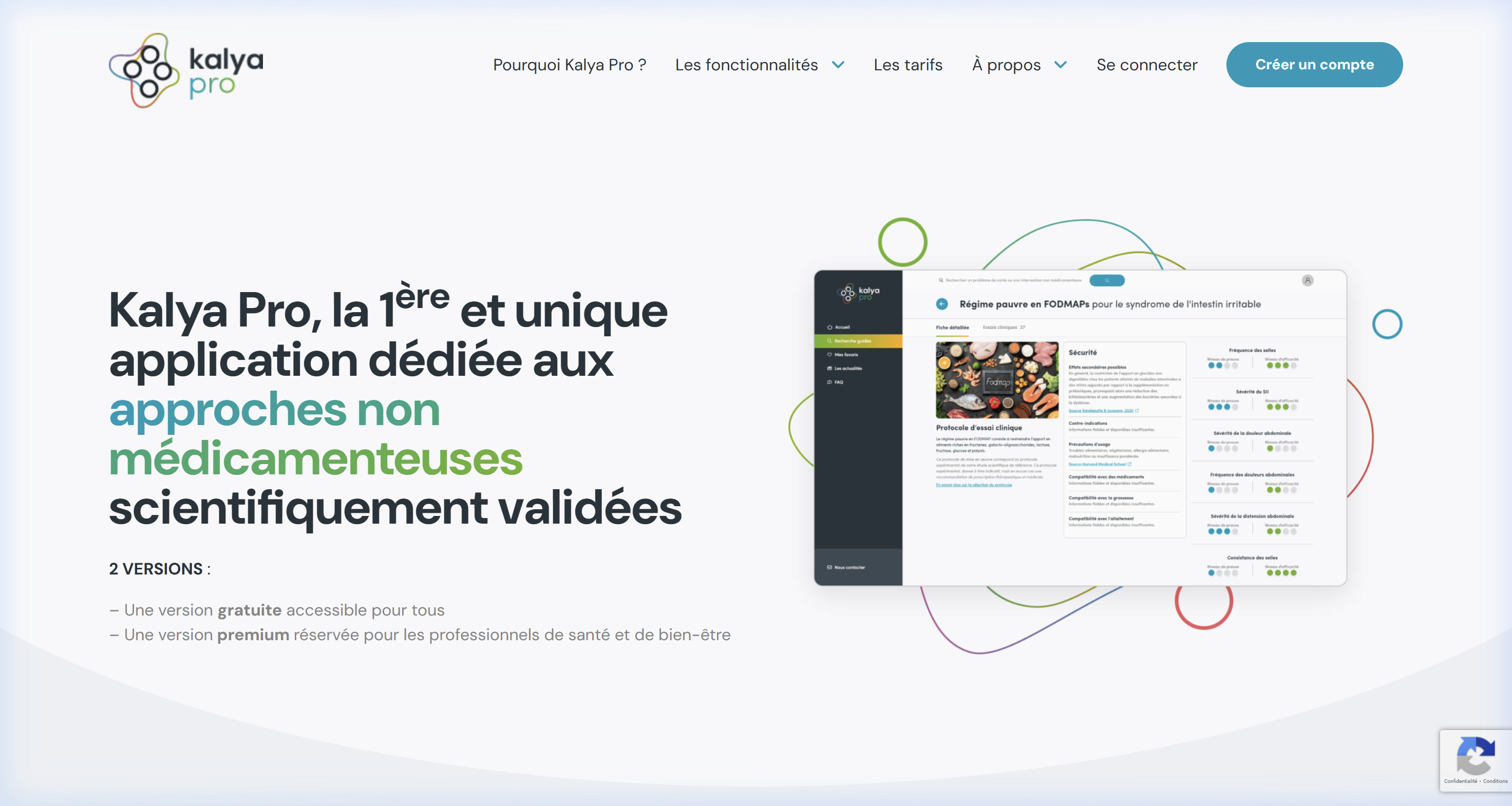 Page d'accueil Kalya Pro